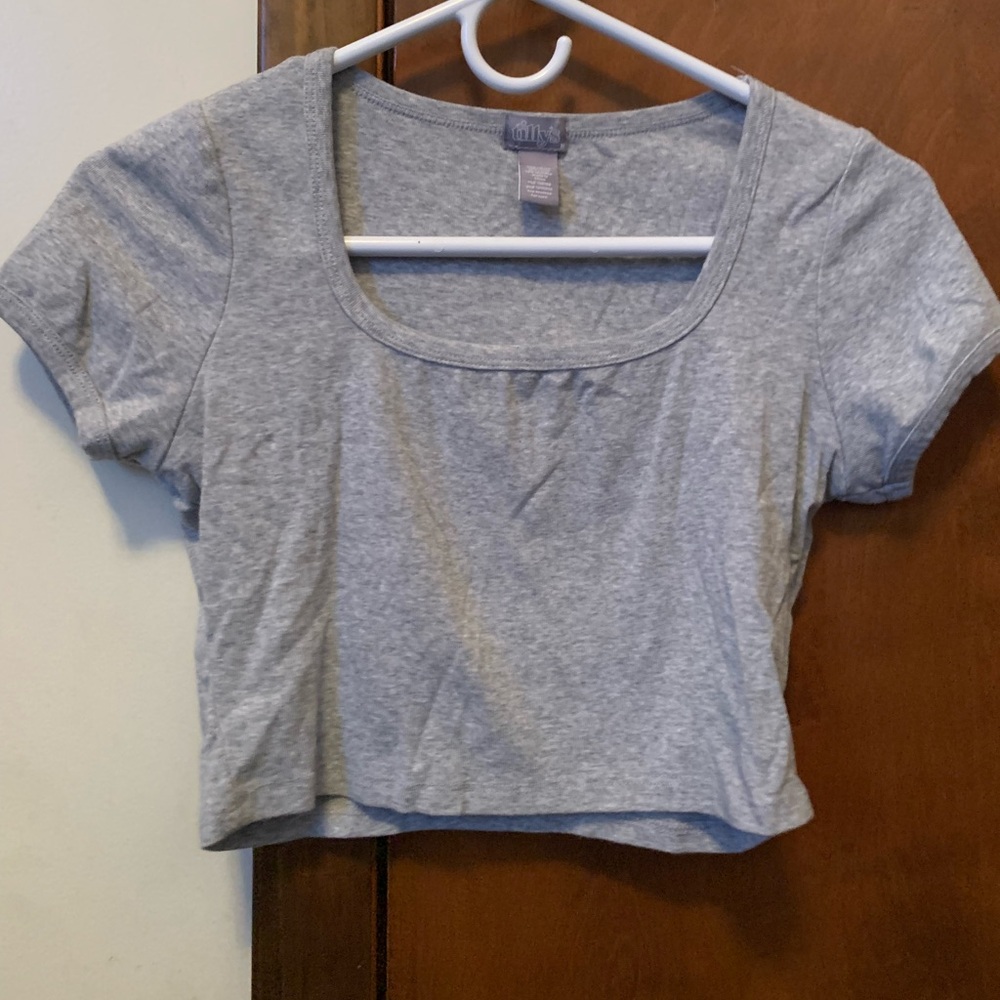 Tillys Gray Crop Top